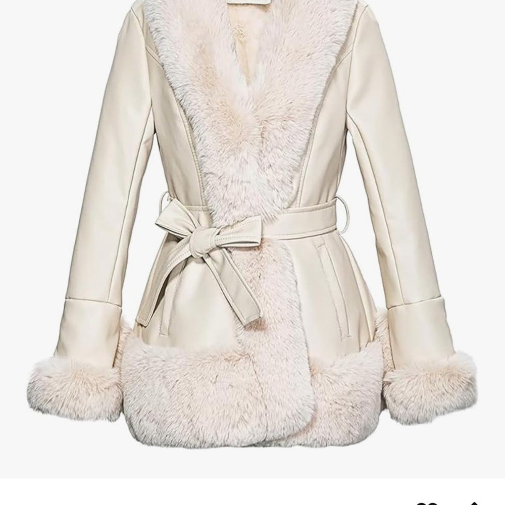 Size medium faux fir/ leather coat. Brand new never worn